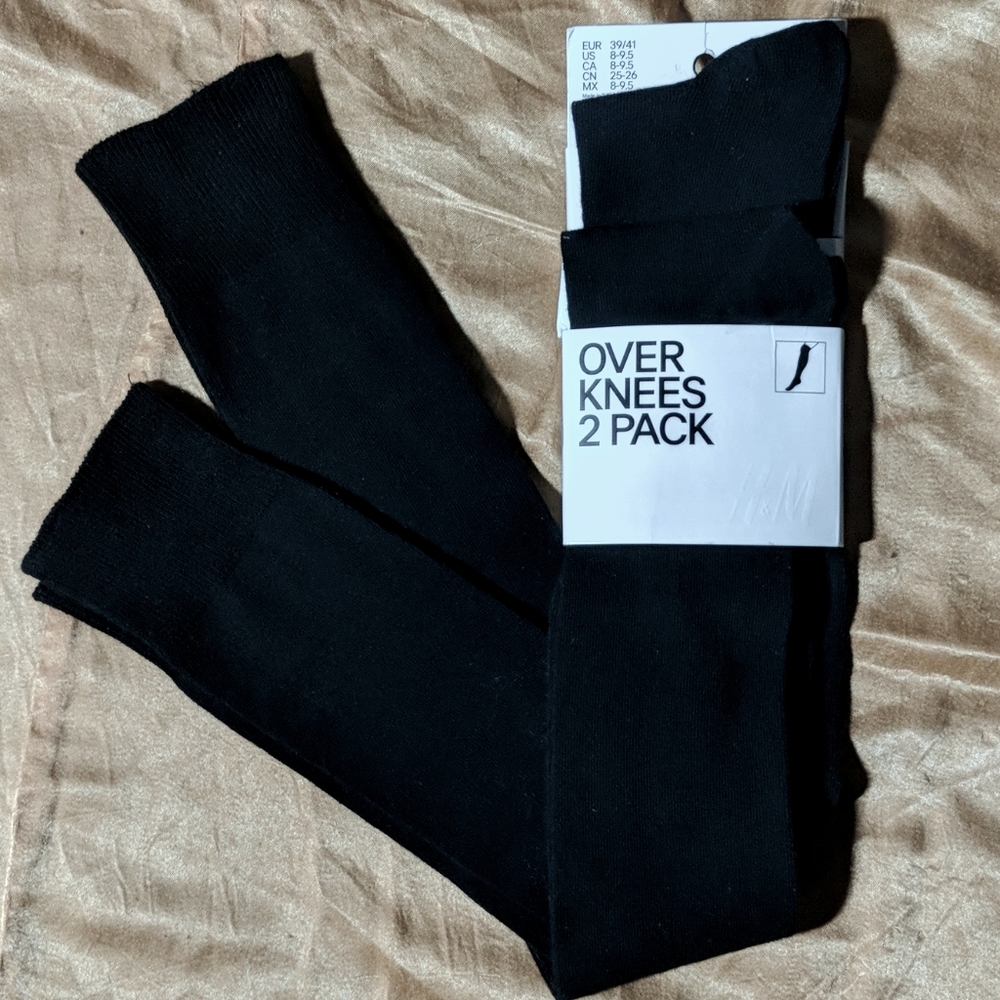 *NWT* H&M 2 Pairs Black Over the Knee Socks